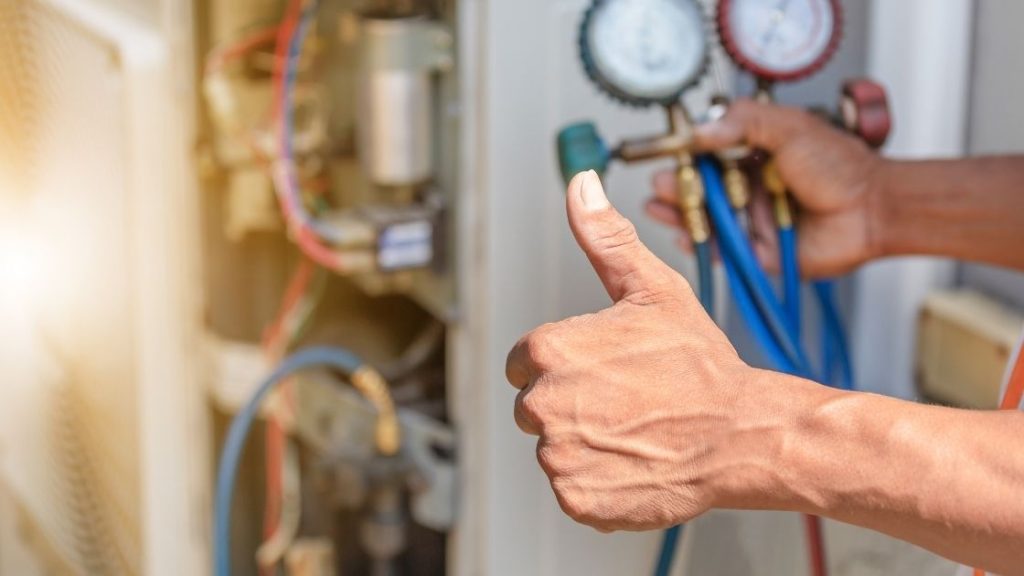 thumbs up hvac technician